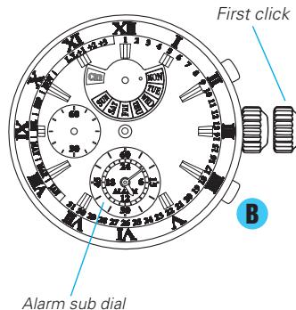 SEIKO 7T86 ANALOG QUARTZ - - How to change the alarm time, which has already been set - 1