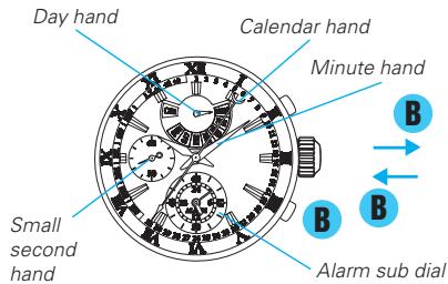 SEIKO 7T86 ANALOG QUARTZ - HOW TO CHANGE THE DISPLAY MODE - 1