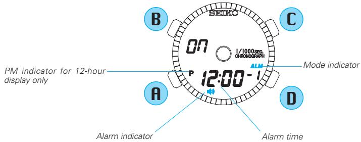 SEIKO H024 DUO DISPLAY - ALARM MODE (ALM) - 2