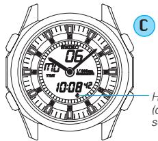 SEIKO H024 DUO DISPLAY - ENGAGEMENT/DISENGAGEMENT OF HOURLY TIME SIGNAL AND TURNOING ON/OFF OF CONFIRMATION SOUND FOR BUTTON OPERATION - 1