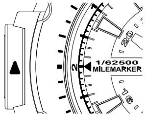 SEIKO MAP METERMILE MARKER - [How to read the mile marker scale (For a model with the mile marker function)] - 1