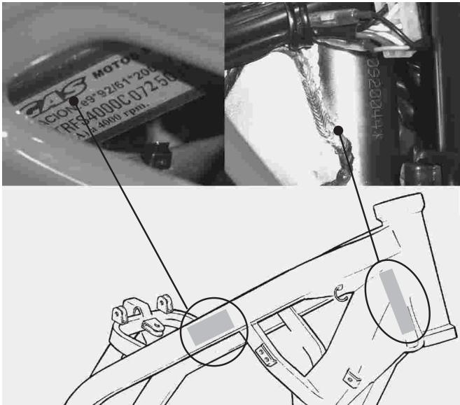 GAS GAS PAMPERA 125 - AUTHORIZATION PLATE - 1