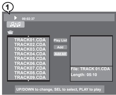 MUSTEK DVD-R580 - Adding All Audio CD Tracks into Play List - continued - 2