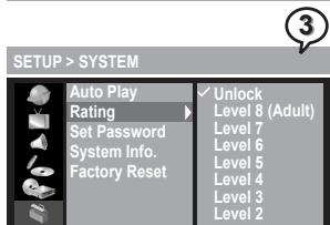 MUSTEK DVD-R580 - Rating Setting - 3