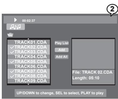 MUSTEK DVD-R580 - Adding Parts of Audio CD Tracks into Play List - 2