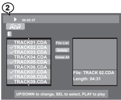 MUSTEK DVD-R580 - Deleting Parts of Music Tracks from Play List - 2