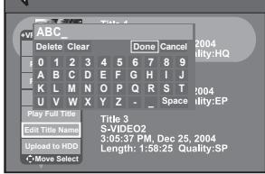MUSTEK DVD-R580 - Editing Titles in the Title Menu - continued - 2
