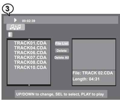 MUSTEK DVD-R580 - Deleting Parts of Music Tracks from Play List - 3