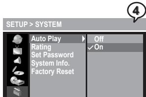 MUSTEK DVD-R580 - Auto Play Setting - 4