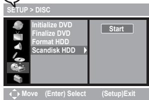 MUSTEK DVD-R580 - Scandisk HDD Setting - 2