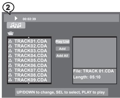 MUSTEK DVD-R580 - Adding All Audio CD Tracks into Play List - continued - 3