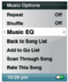 SANDISK SANSA E200 - - Setting Music EQ - 1