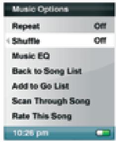 SANDISK SANSA E200 - - Setting Shuffle Mode - 1