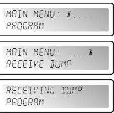JBSYSTEMS DPL6 - MAIN MENU - RECEIVE DUMP: - 1