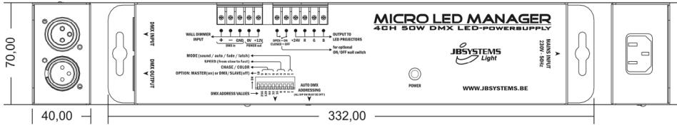 JBSYSTEMS MICRO LED MANAGER - contrôle par le contrôleur DMX universal: - 1