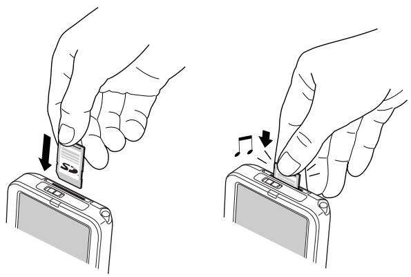 PALM LIFEDRIVE - Insertion d'une carte d'extension - 1