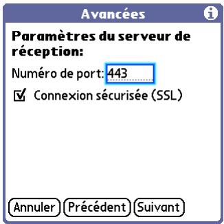 PALM LIFEDRIVE - Paramétrage des options de messagerie avancées sur votre périphérique - 1