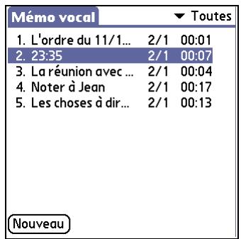 PALM LIFEDRIVE - Écoute d'un mémo vocal - 1