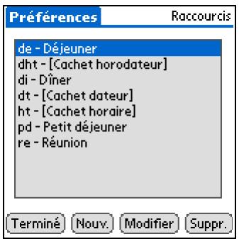 PALM LIFEDRIVE - Configuration de raccourcis - 3