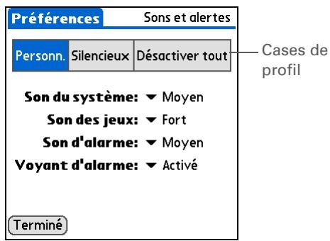 PALM LIFEDRIVE - Sélection des paramètres de son - 1