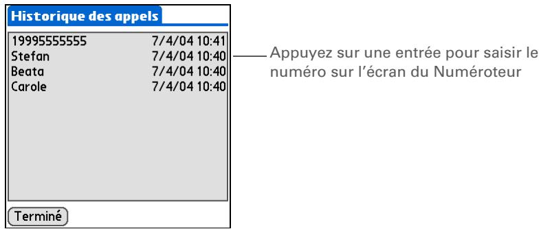 PALM LIFEDRIVE - Composez le numéro à partir de la liste : - 1