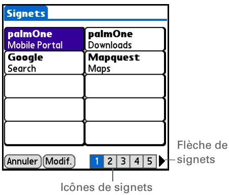PALM LIFEDRIVE - Affichage d'une page enregistrée ou d'un signet - 2