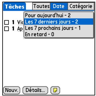 PALM LIFEDRIVE - Dans la liste des tâches, sélectionnez l'une des options suivantes : - 2