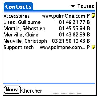 PALM LIFEDRIVE - Ajout d'un contact - 1