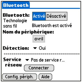 PALM LIFEDRIVE - Saisie des paramètres bluetooth de base - 1