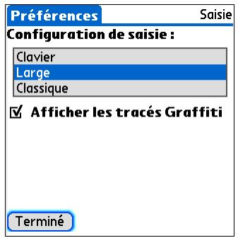 PALM LIFEDRIVE - Personnalisation de la zone de saisie - 2