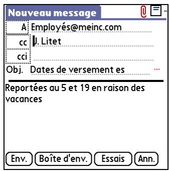 PALM LIFEDRIVE - Modification de l'en-tête des e-mails - 4