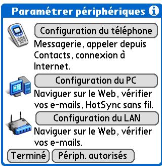 PALM LIFEDRIVE - Configuration d'une connexion pour la synchronisation bluetooth - 1