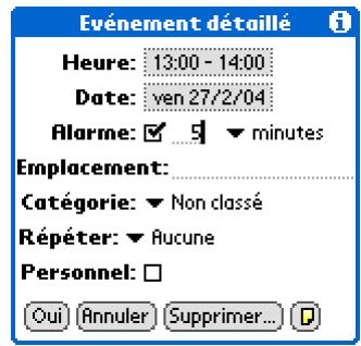 PALM LIFEDRIVE - Modification d'un événement - 1