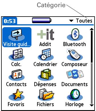 PALM LIFEDRIVE - Navigation dans la vue applications - 1