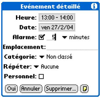 PALM LIFEDRIVE - Définition d'une alarme - 1
