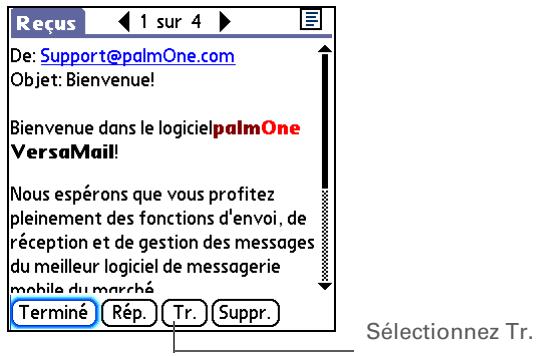 PALM LIFEDRIVE - Transfert d'un e-mail - 1