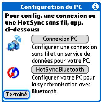 PALM LIFEDRIVE - Configuration d'une connexion pour la synchronisation bluetooth - 3