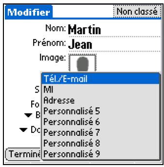 PALM LIFEDRIVE - Saisie d'informations de contact complémentaires - 3