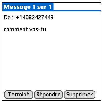 PALM LIFEDRIVE - Réception et affichage d'un message texte - 2