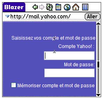 PALM LIFEDRIVE - Utilisation d'un mot de passe pour accéder à une page web - 1