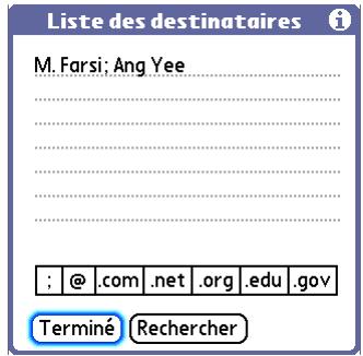 PALM LIFEDRIVE - Liste des destinataires - 3