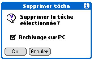 PALM LIFEDRIVE - Suppression d'une tâche spécifique - 1