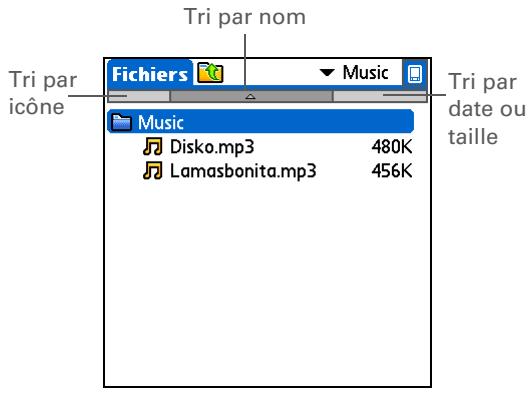 PALM LIFEDRIVE - Sélectionnez les options de tri : - 1