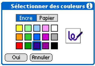PALM LIFEDRIVE - Choix des couleurs de l'encre et du papier (arrière-plan) - 4
