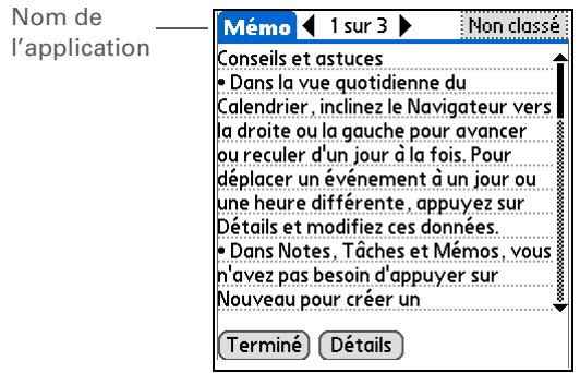 PALM LIFEDRIVE - Utilisation des menus - 1