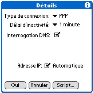 PALM LIFEDRIVE - Ajout de détails à un profil de service - 2