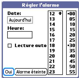 PALM LIFEDRIVE - Définition d'une alarme pour un mémo vocal - 1