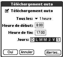 PALM TREO 650 - Programmation de la synchronisation automatique - 1