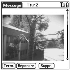 PALM TREO 650 - Affichage/lecture d'un message multimédia - 3