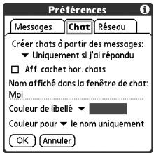 PALM TREO 650 - Personnalisation des paramètres de l'application messagerie - 2